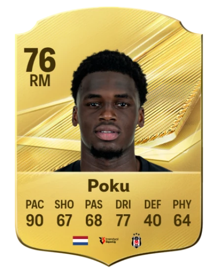 Poku 76 Gold RM FC 27 card