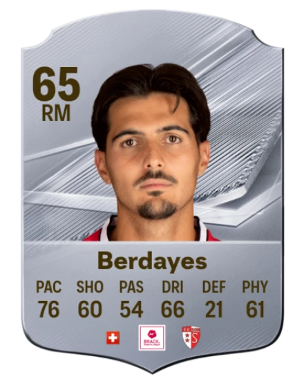Berdayes 65 Silver RM FC 27 card