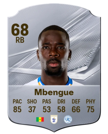 Mbengue 68 Silver RB FC 27 card