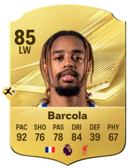 Barcola 85 Gold LW FC 27 card