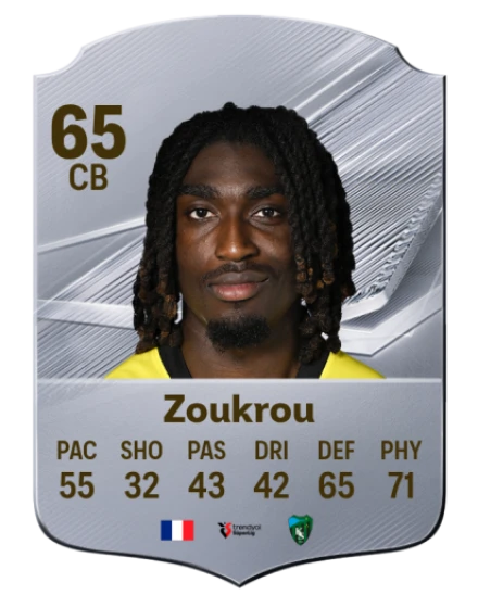 Zoukrou 65 Silver CB FC 27 card