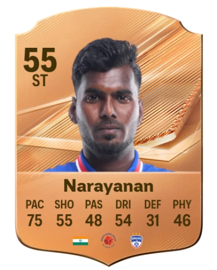 Narayanan 55 Bronze ST FC 27 card