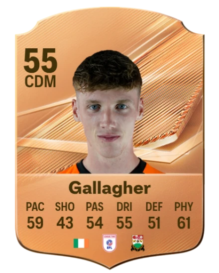 Gallagher 55 Bronze CDM FC 27 card