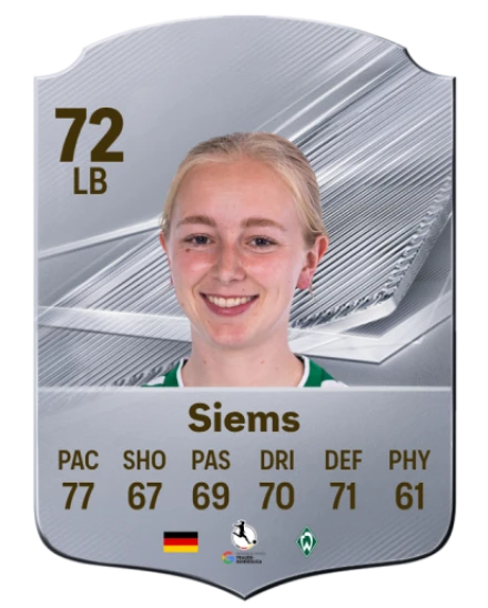 Siems 72 Silver LB FC 27 card