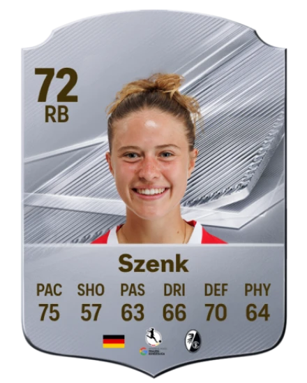 Szenk 72 Silver RB FC 27 card