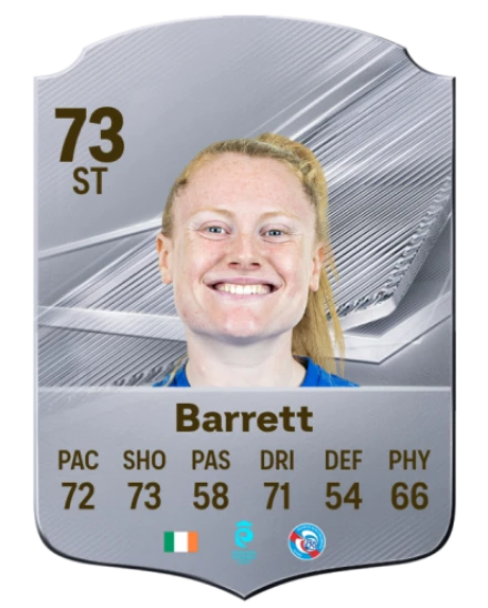 Barrett 73 Common ST FC 26 card