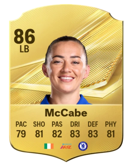 McCabe 86 Common LB FC 26 card
