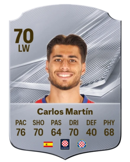 Carlos Martín 70 Silver LW FC 27 card