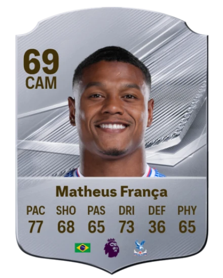Matheus França 69 Silver CAM FC 27 card