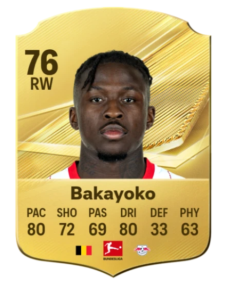 Bakayoko 76 Gold RW FC 27 card