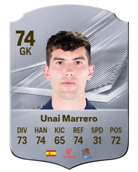 Unai Marrero 74 Silver GK FC 27 card