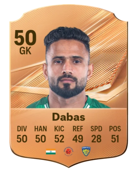 Dabas 50 Bronze GK FC 27 card