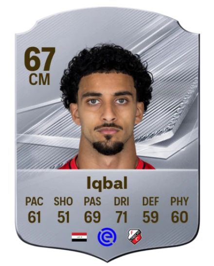 Iqbal 67 Rare CM FC 26 card