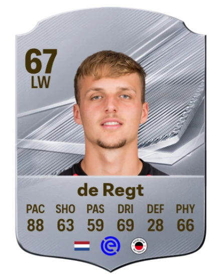de Regt 67 Silver LW FC 27 card