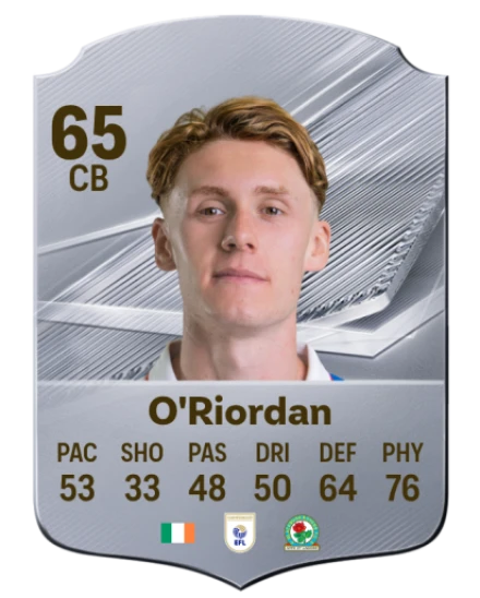 O'Riordan 65 Silver CB FC 27 card