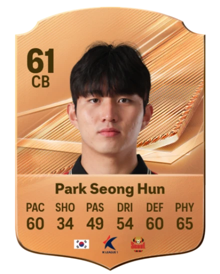 Park Seong Hun 61 Bronze CB FC 27 card