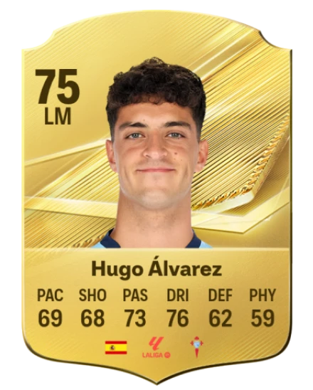 Hugo Álvarez 75 Gold LM FC 27 card