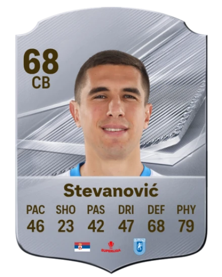 Stevanović 68 Silver CB FC 27 card