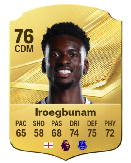 Iroegbunam 76 Rare CDM FC 26 card