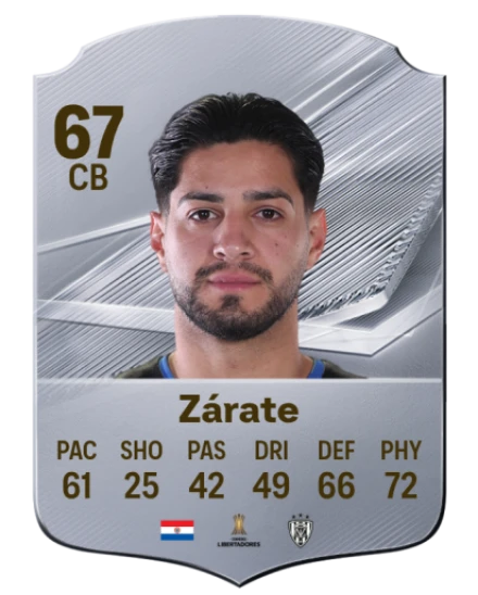 Zárate 67 Silver CB FC 27 card