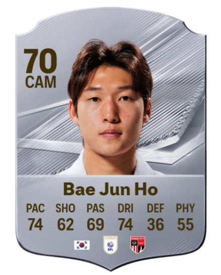 Bae Jun Ho 70 Silver CAM FC 27 card