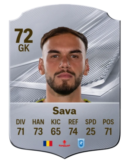 Sava 72 Common GK FC 26 card