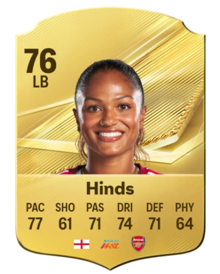 Hinds 76 Gold LB FC 27 card