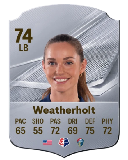 Weatherholt 74 Common LB FC 26 card