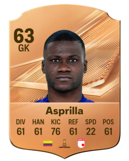 Asprilla 63 Common GK FC 26 card