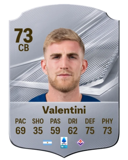 Valentini 73 Silver CB FC 27 card