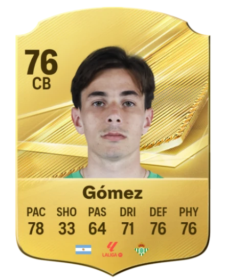 Gómez 76 Gold CB FC 27 card