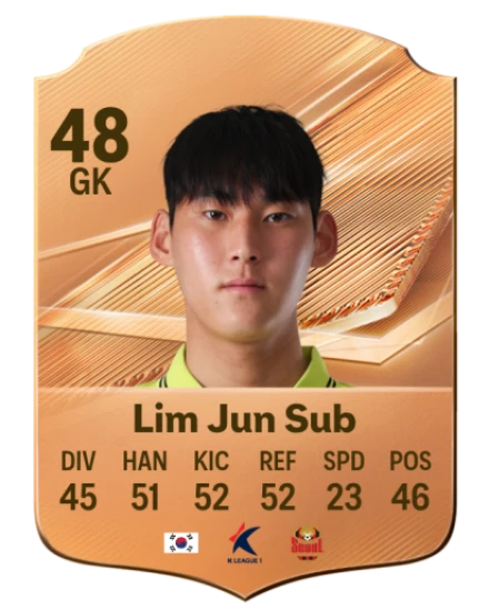 Lim Jun Sub 48 Bronze GK FC 27 card