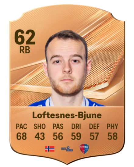 Loftesnes-Bjune 62 Bronze RB FC 27 card