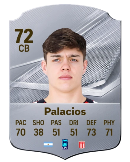 Palacios 72 Silver CB FC 27 card