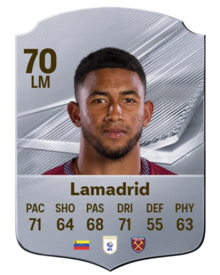 Lamadrid 70 Silver LM FC 27 card