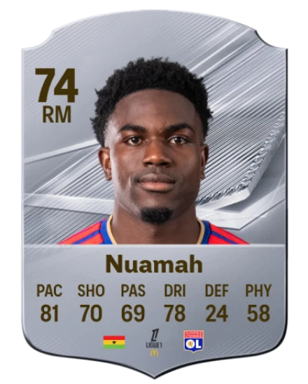 Nuamah 74 Silver RM FC 27 card
