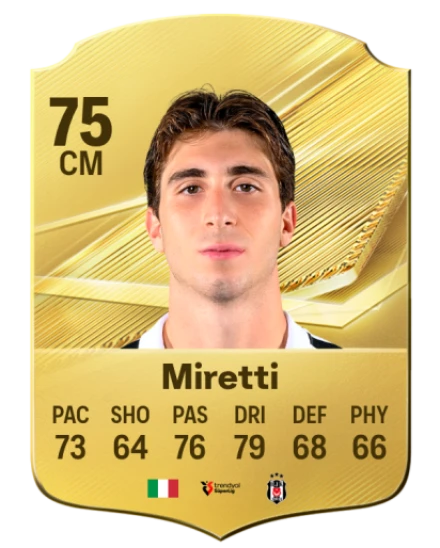 Miretti 75 Gold CM FC 27 card