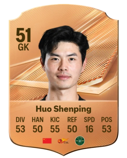 Huo Shenping 51 Bronze GK FC 27 card
