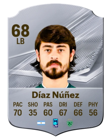 Díaz Núñez 68 Silver LB FC 27 card