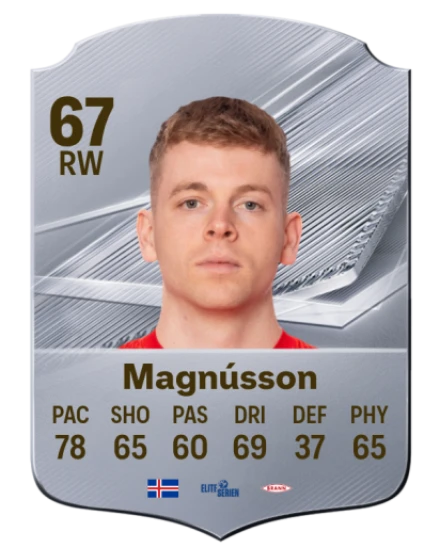 Magnússon 67 Silver RW FC 27 card