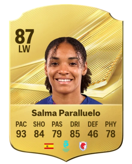 Salma Paralluelo 87 Common LW FC 26 card