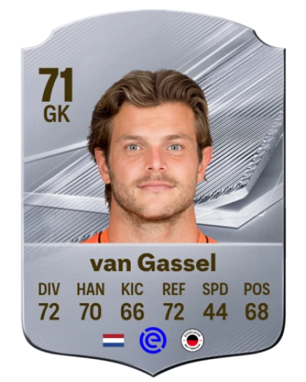 van Gassel 71 Common GK FC 26 card