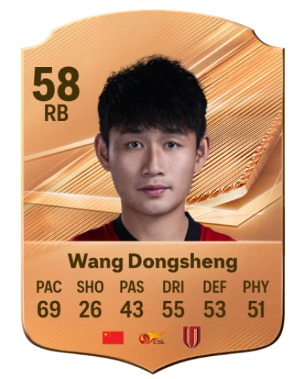 Wang Dongsheng 58 Bronze RB FC 27 card