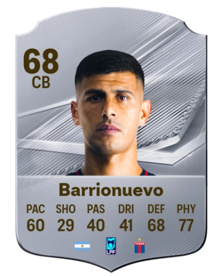 Barrionuevo 68 Silver CB FC 27 card