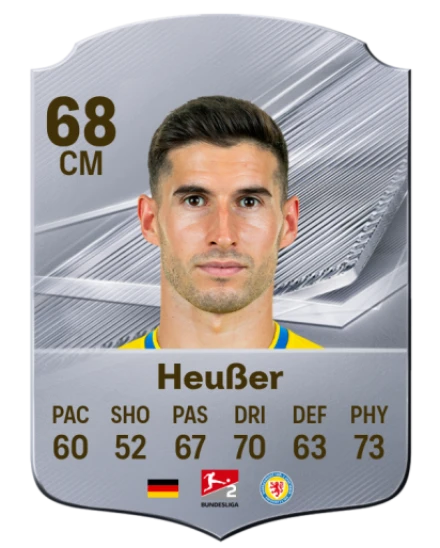 Heußer 68 Silver CM FC 27 card