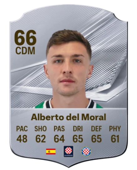 Alberto del Moral 66 Silver CDM FC 27 card