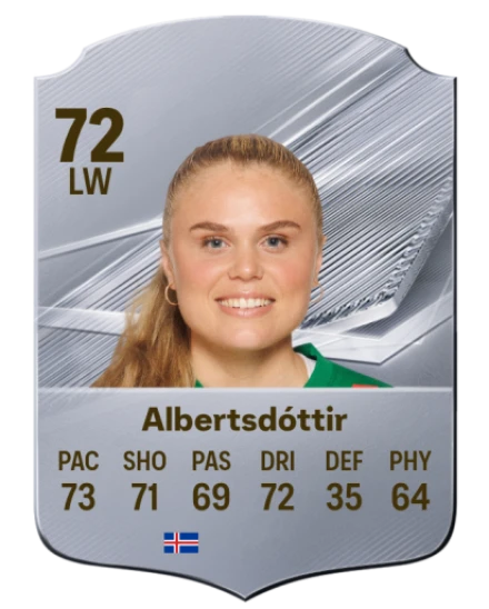 Albertsdóttir 72 Common LW FC 26 card