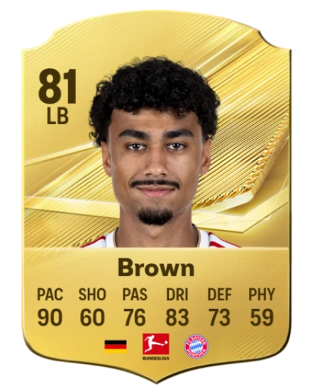 Brown 81 Common LB FC 26 card