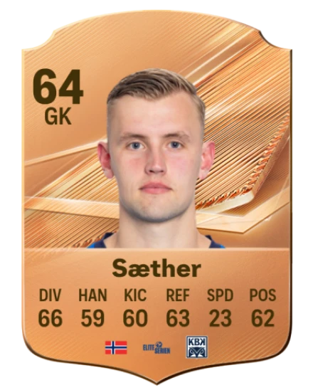 Sæther 64 Common GK FC 26 card