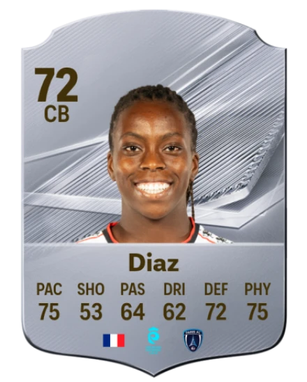 Diaz 72 Common CB FC 26 card